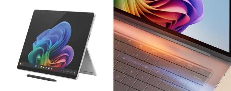 Product images of the Microsoft Surface Pro (11th Ed) Copilot+ PC