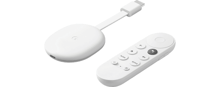 Product image of a Google Chromecast