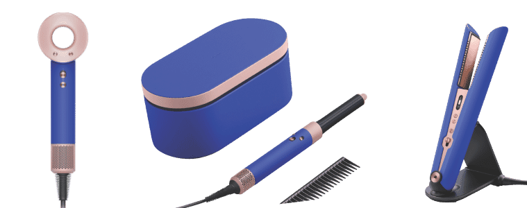 Dyson festive Blue Blush Hair Care Range