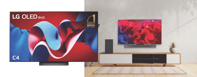 Product image of LG 77" OLED EVO C4 4K Smart TV 24