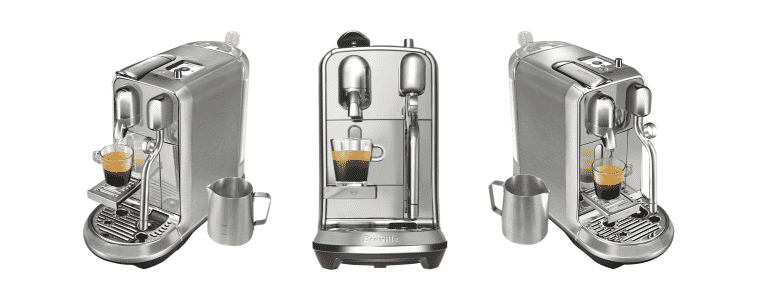 Front on product image of the Nespresso Creatista Plus Stainless Steel