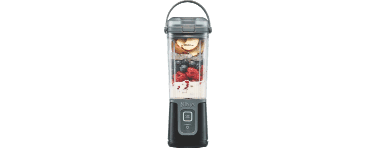 Ninja Blast Portable Blender filled with fruit