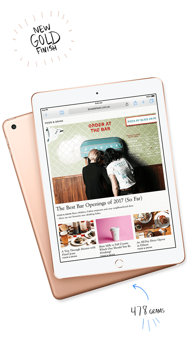 Apple iPads are super thin and super light so you can take it with you anywhere you go. Shop now at The Good Guys.