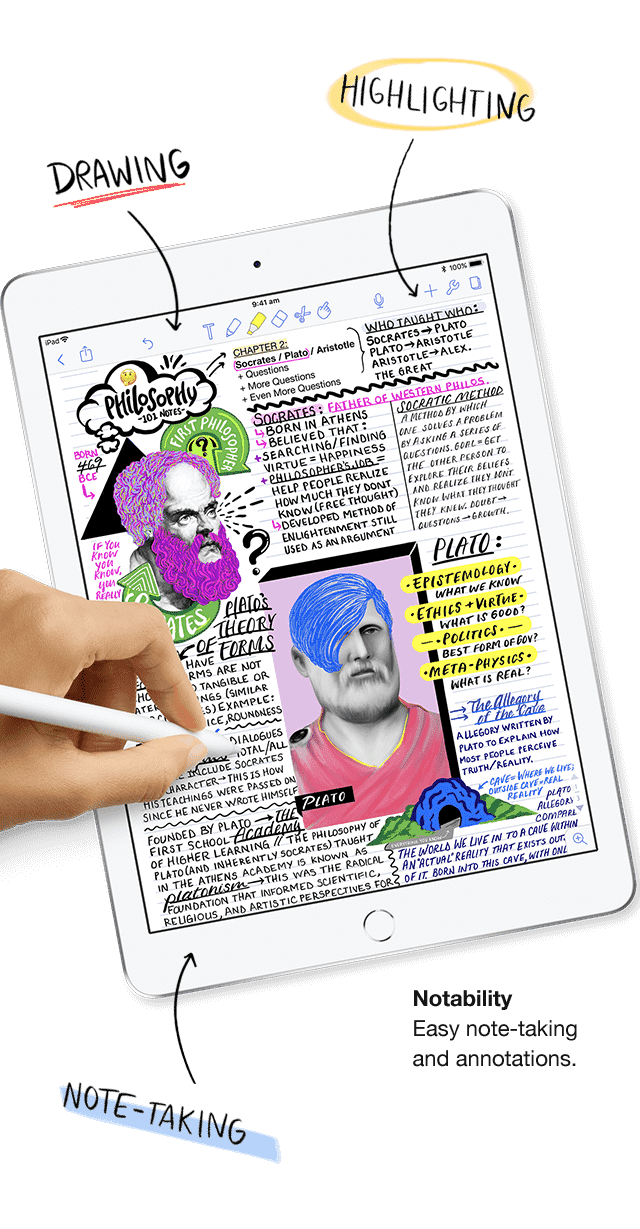 The new Apple iPads support Apple Pencil, so you can take notes, jot down ideas, draw a diagram and more. Shop now at The Good Guys.