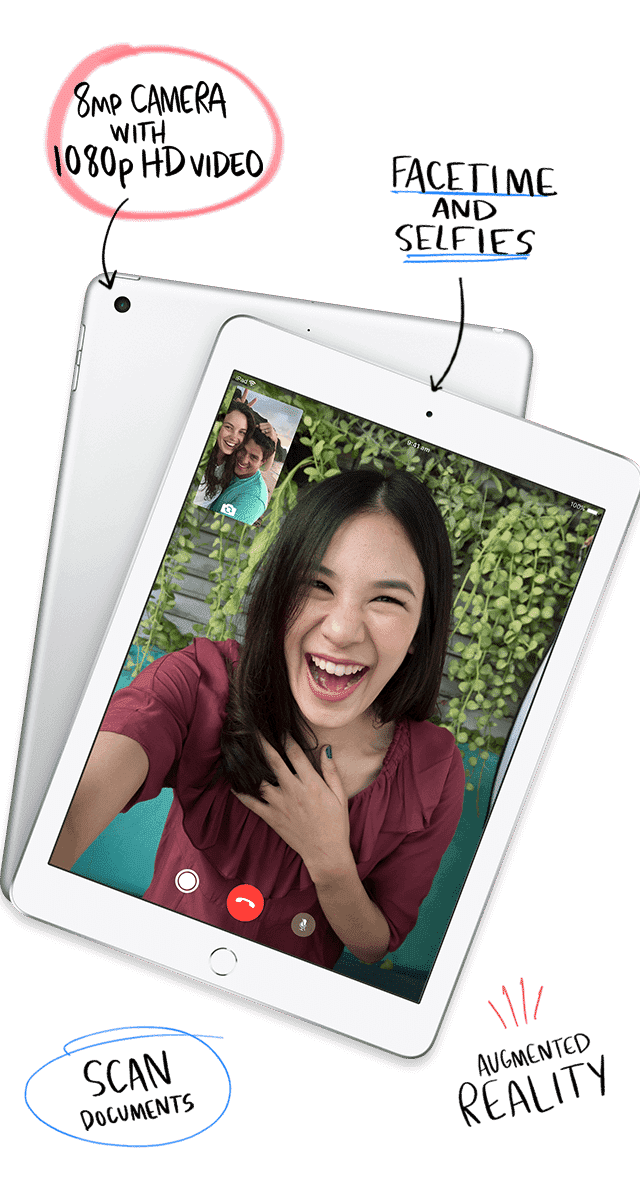 Apple iPads offer amazing front and rear cameras, so you can take awesome selfies, create amazing videos and more. Shop now at The Good Guys.