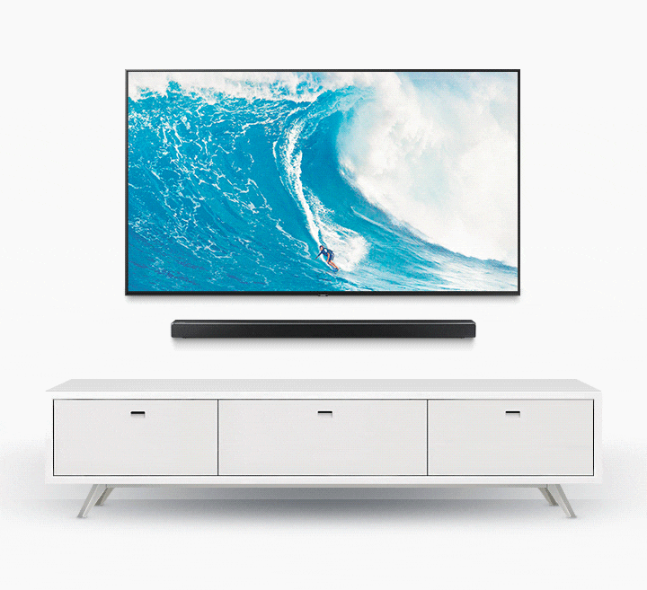 Samsung HW-N550 soundbar is a great choice for improving your TV sound when gaming, streaming or aport viewing. Shop now at The Good Guys.