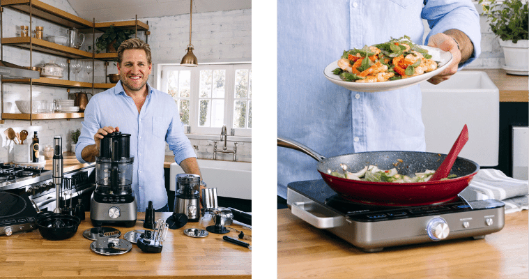 Durapres appliances with Curtis Stone in a modern kitchen