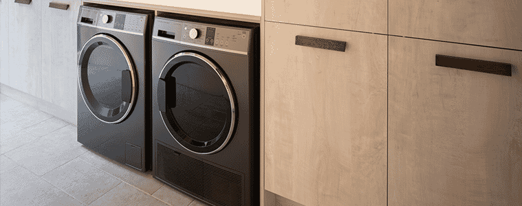 Fisher & Paykel Washer and Dryer featured in House 4's Laundry from The Block 2023