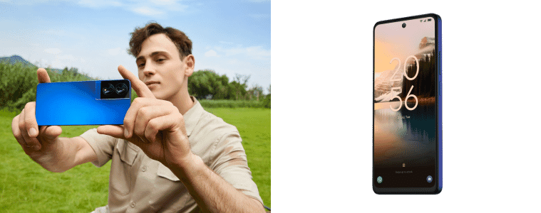 An image of a person taking a photo using the TCL NXTPAPER Smartphone