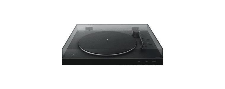 Front on image of a Sony Turntable with Bluetooth Connectivity