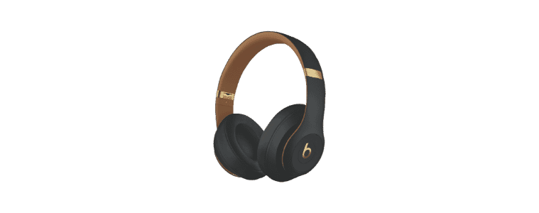 Side on angle image of Beats Studio3 Headphones - Midnight Black