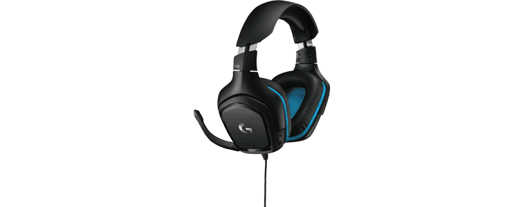 Side on angle image of the Logitech G432 7.1 Wired Gaming Headset