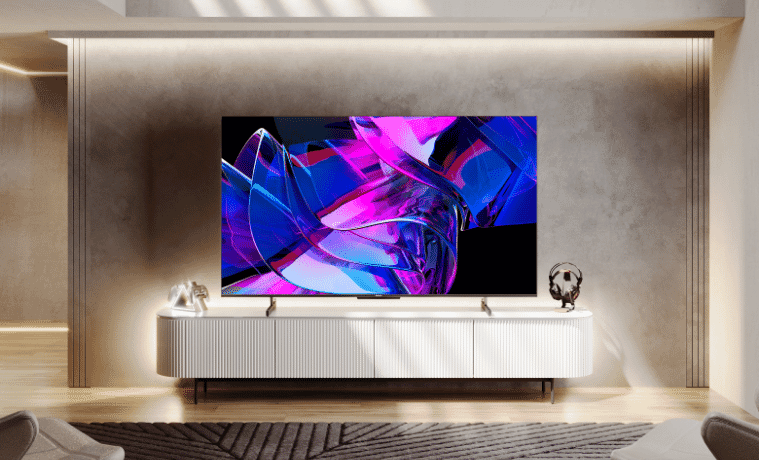 Hisense U7KAU TV in a living room 