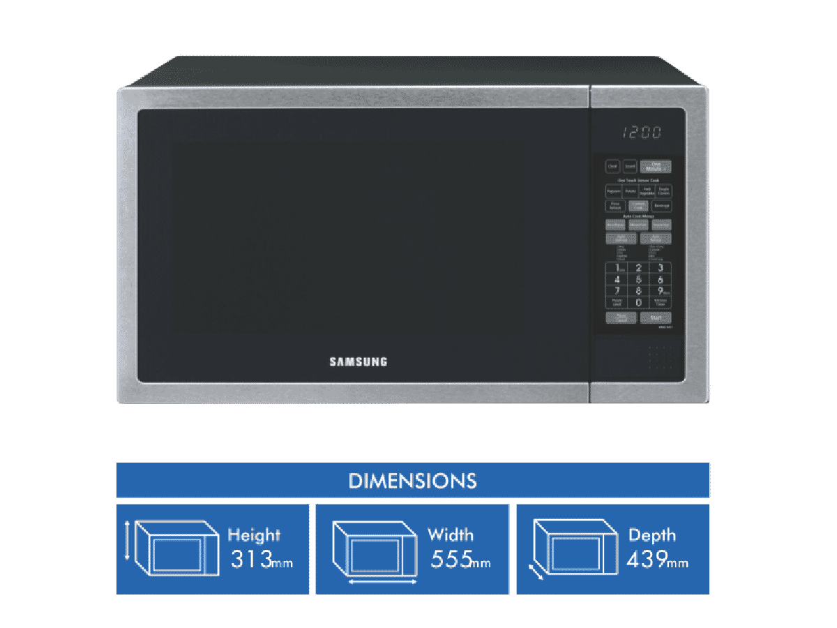 Samsung ME6144ST 40L 1000W Microwave Stainless Steel at The Good Guys