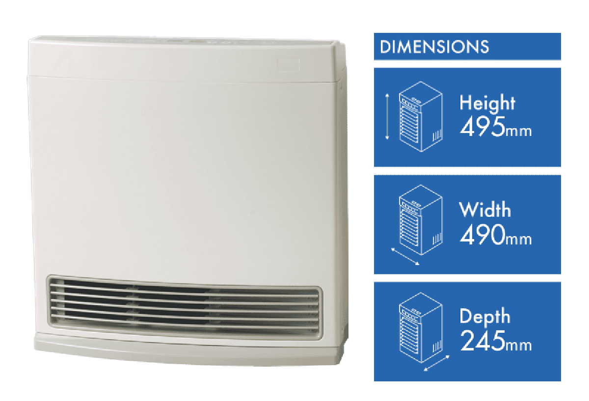 Rinnai Enduro 13MJ White NG Heater Unlfued