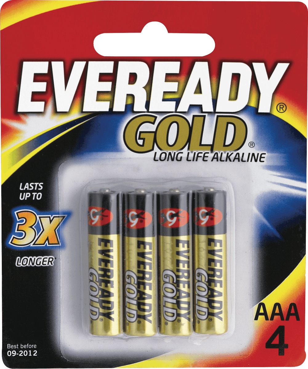 Eveready A92bp4 Gold Aaa Batteries 4 Pack At The Good Guys 2885