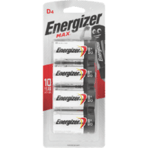 EnergizerMax D 4Pk Battery - E95HP4TN10177431