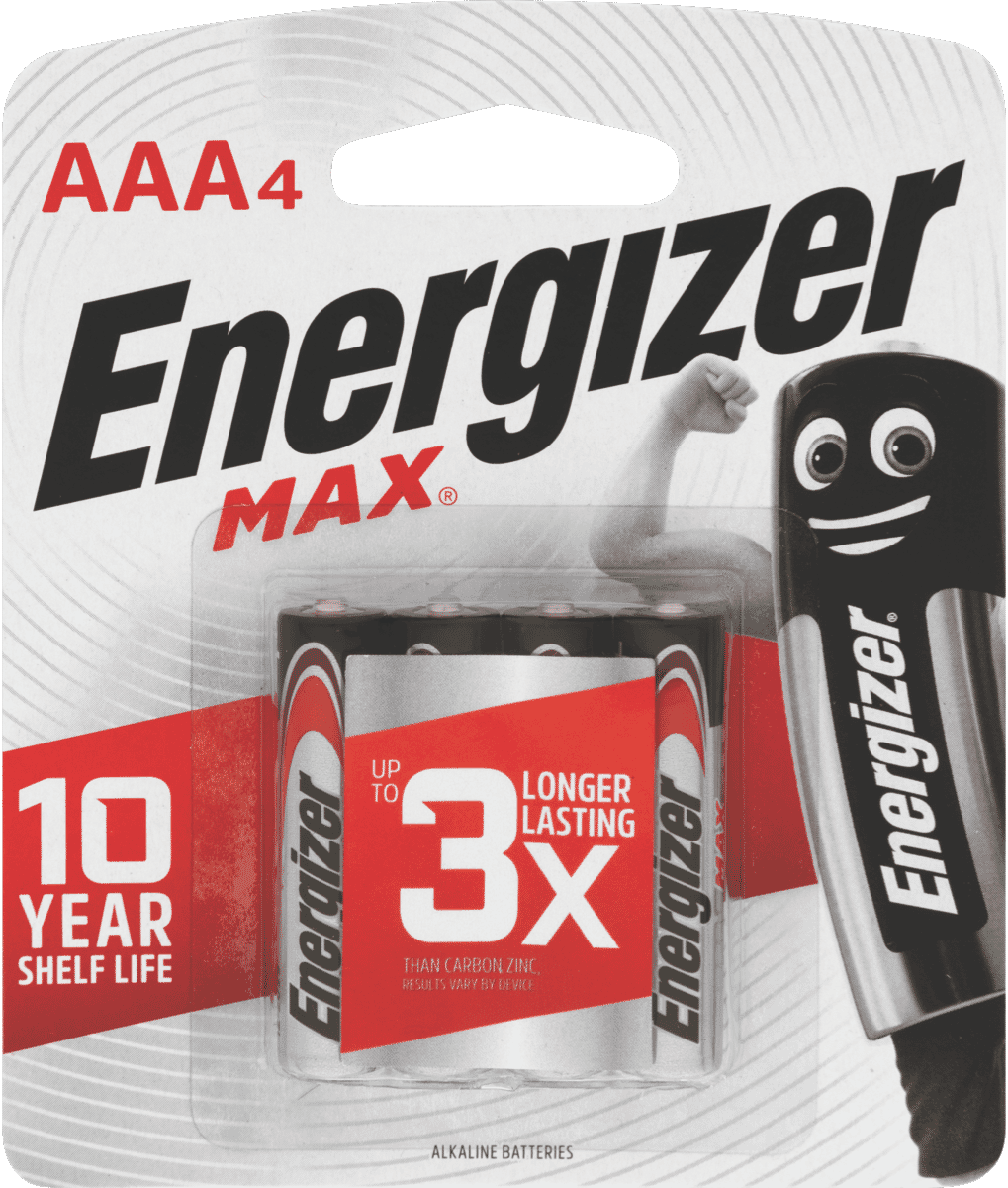 Energizer Max AAA Batteries 4 Pack