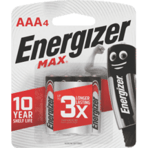 EnergizerMax AAA Batteries 4 Pack - E92BP4TN10178918