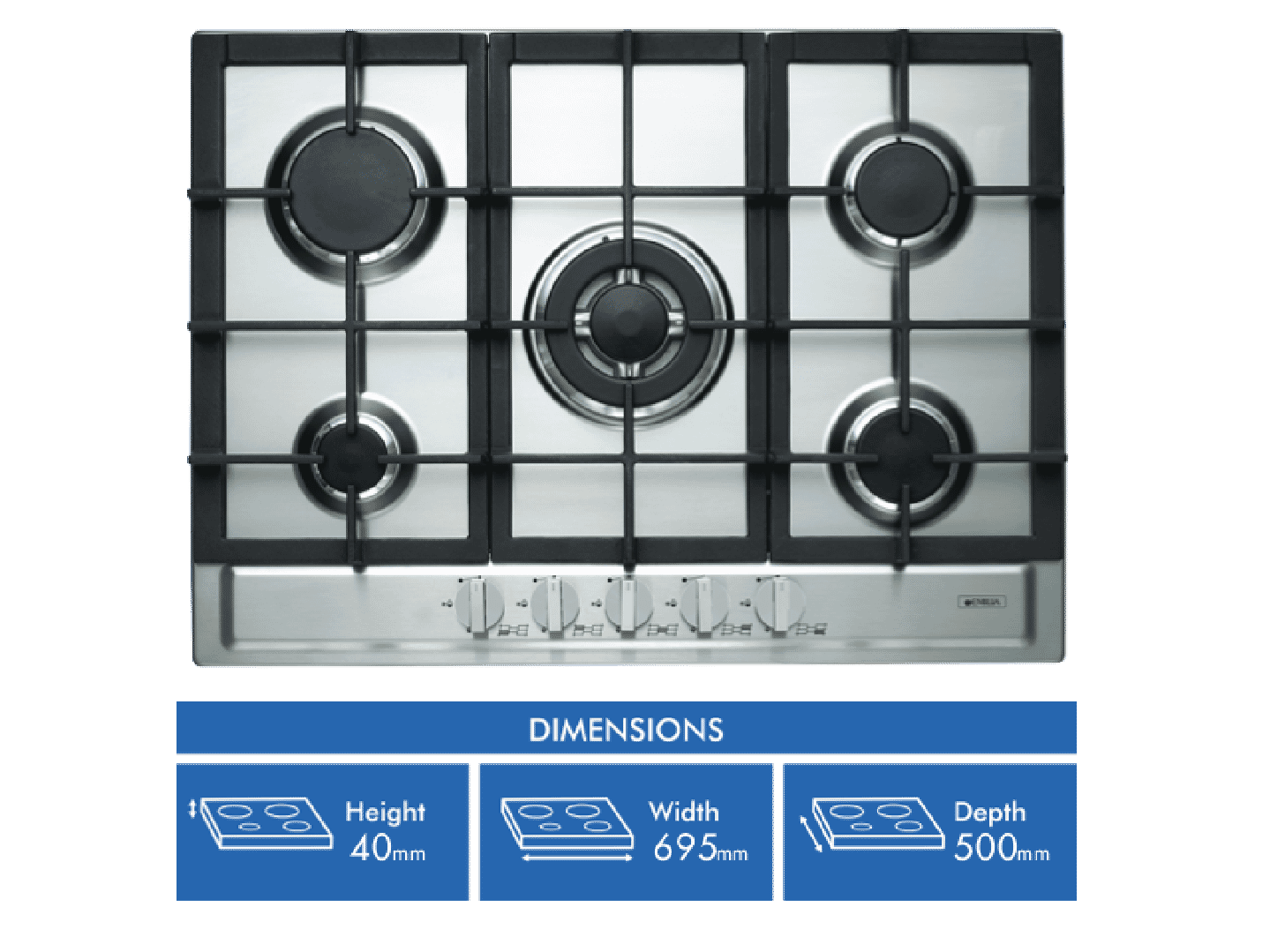 Emilia 70cm Gas Cooktop
