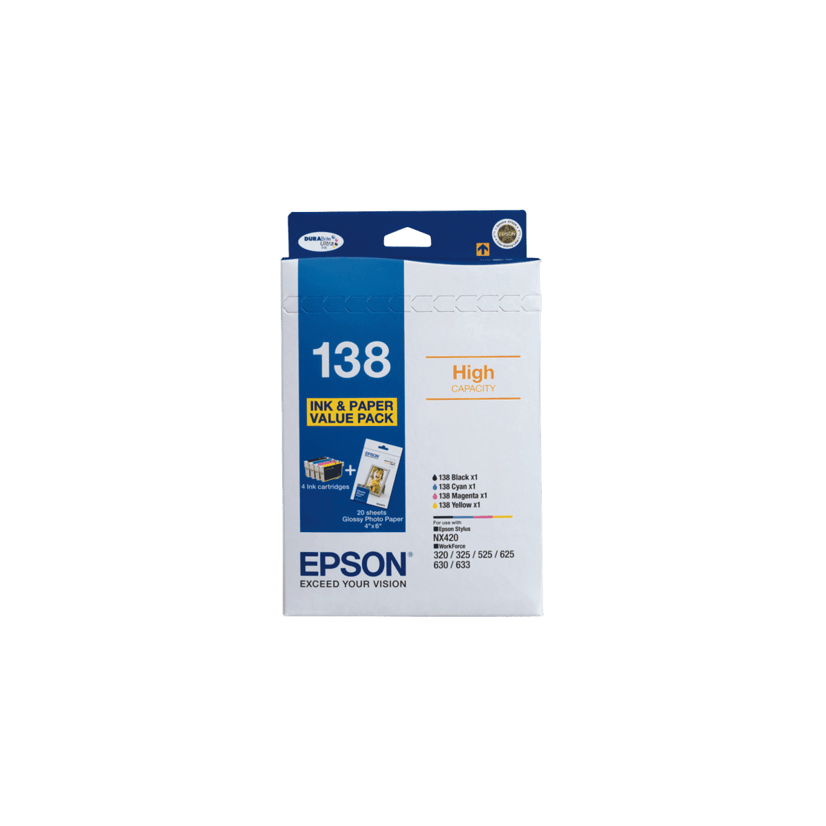 Epson 138 Xl Ink Cartridge 4 Pack T138695 8347