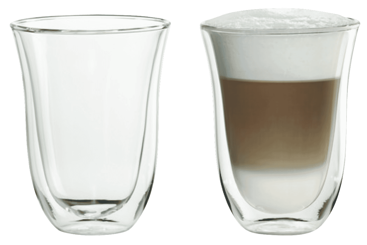 2 x Latte Medium Glasses 