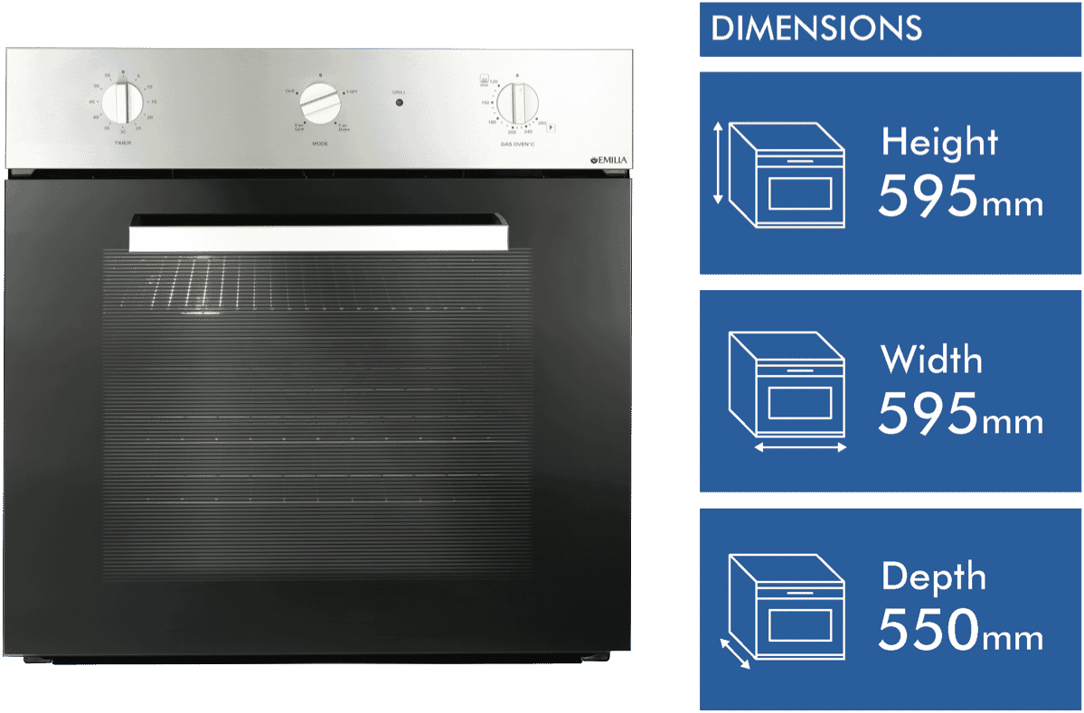Emilia EMF61MVI 60cm Gas Oven at The Good Guys