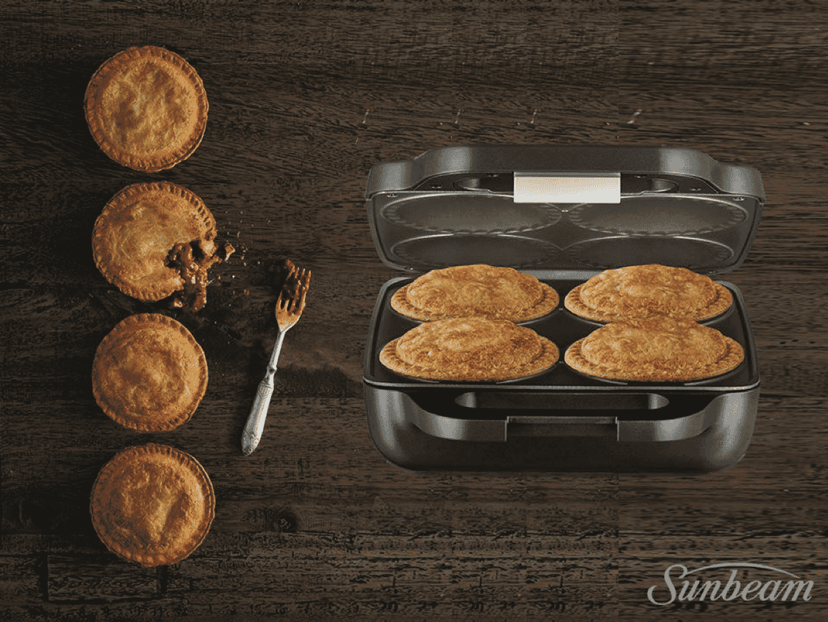 Sunbeam PM4800 Pie Maker 4 Cup at The Good Guys