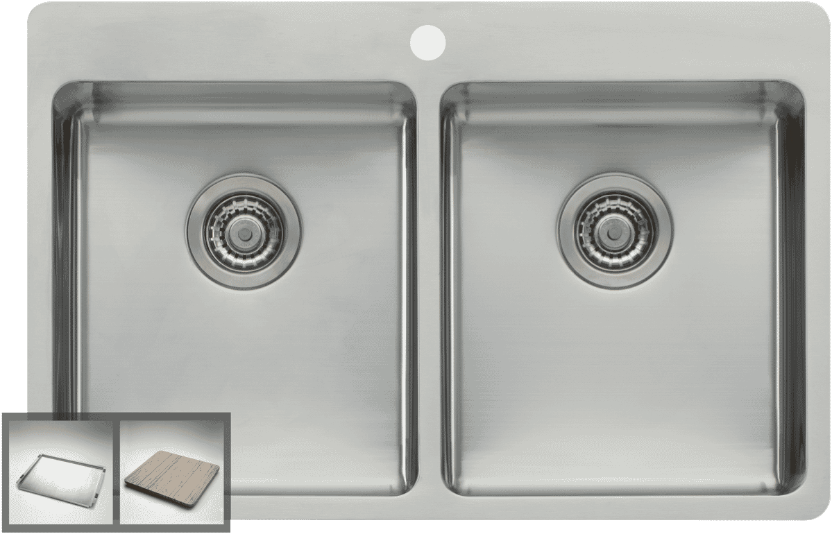 Oliveri Sonetto Double Bowl Topmount Sink