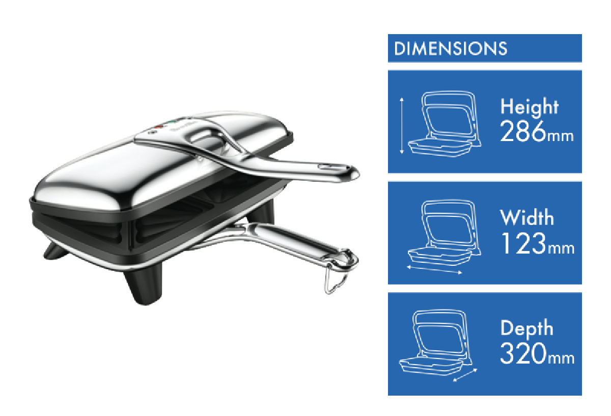 Breville The Classic Sandwich Maker BSG1974PSS