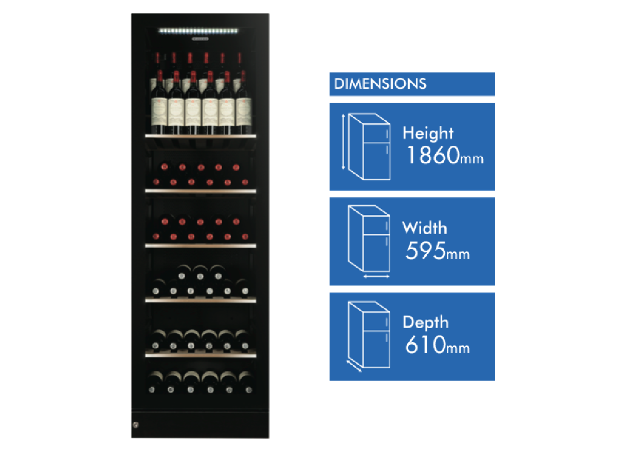 Vintec wine discount fridge 170 bottle