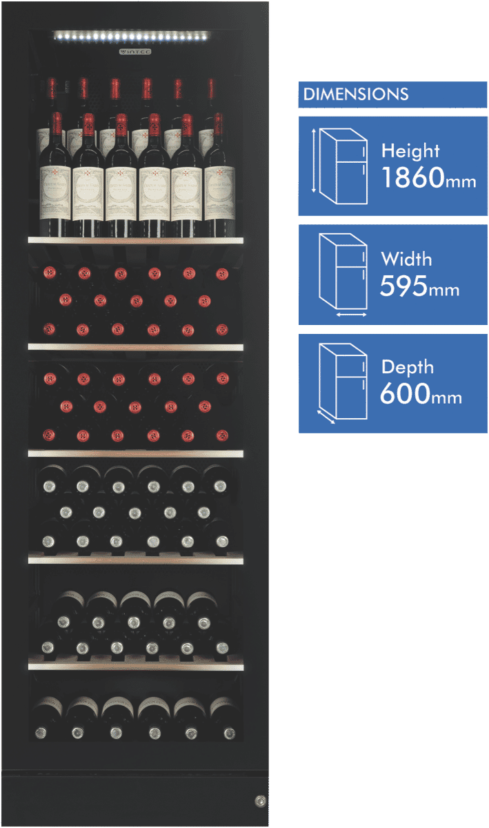 Vintec V190SG2EBKLH 170 Bottle Wine at The Good Guys
