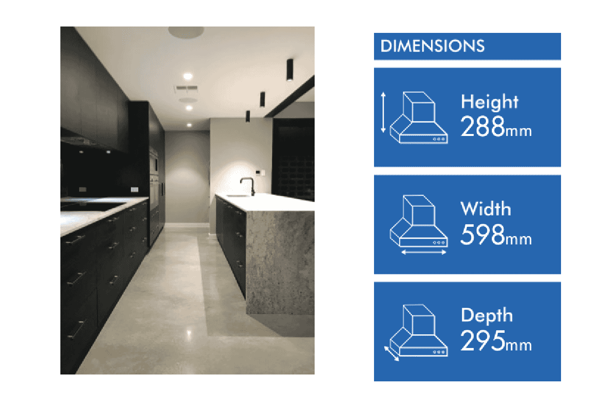 Schweigen 60cm Silent Undermount Rangehood
