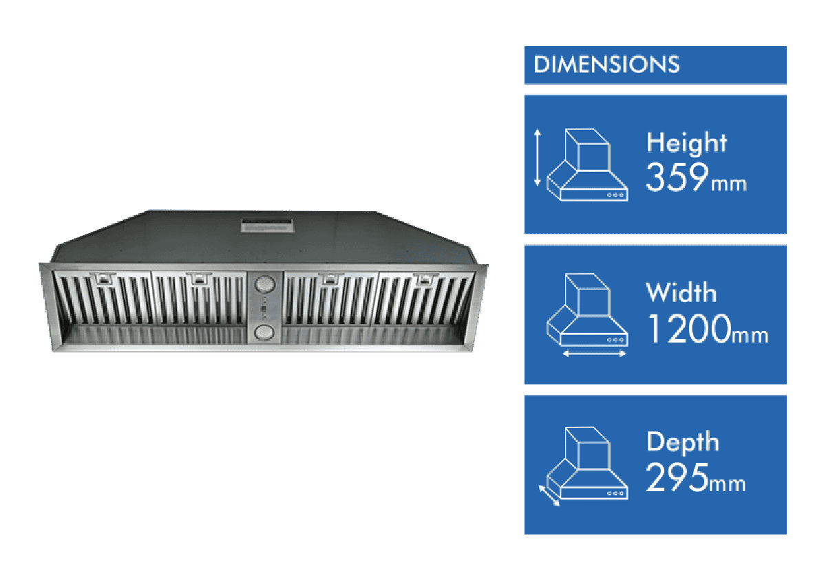 Schweigen 120cm Silent Undermount Rangehood