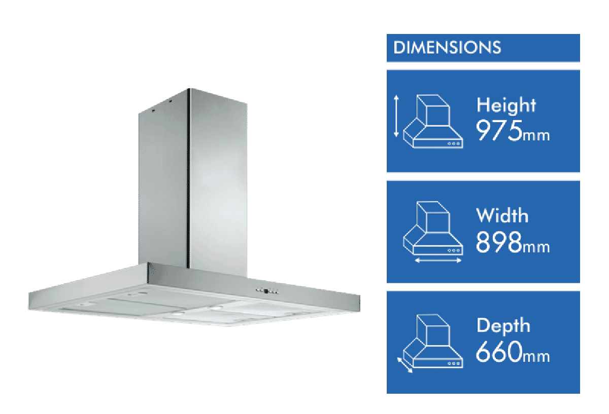 Schweigen 90cm Silent Canopy Rangehood