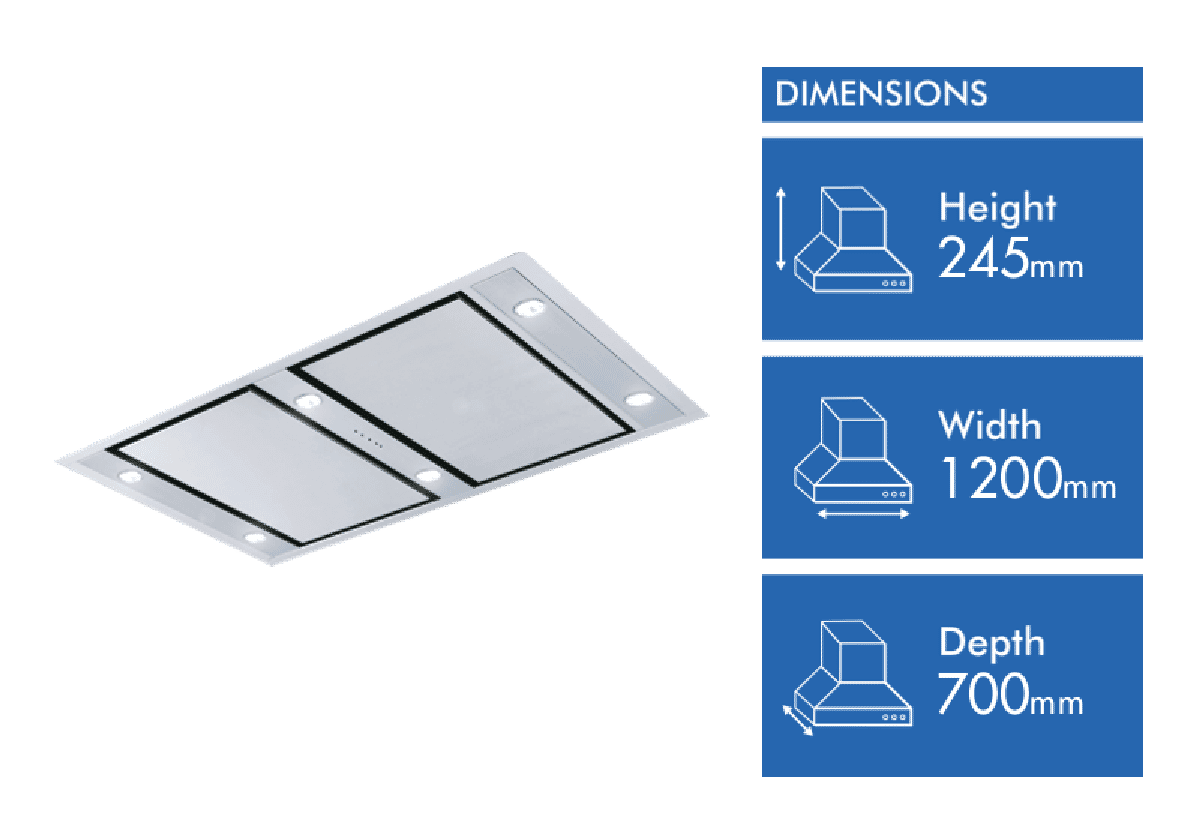 Schweigen 120cm Silent Ceiling Cassette Rangehood