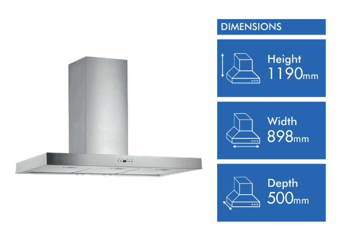 Schweigen 90cm Silent Canopy Rangehood