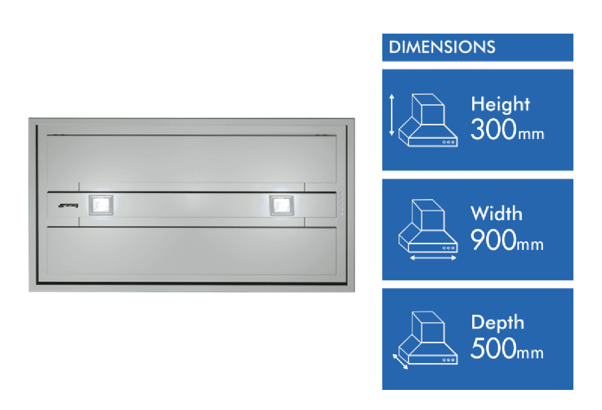 Smeg 90cm Undermount Rangehood