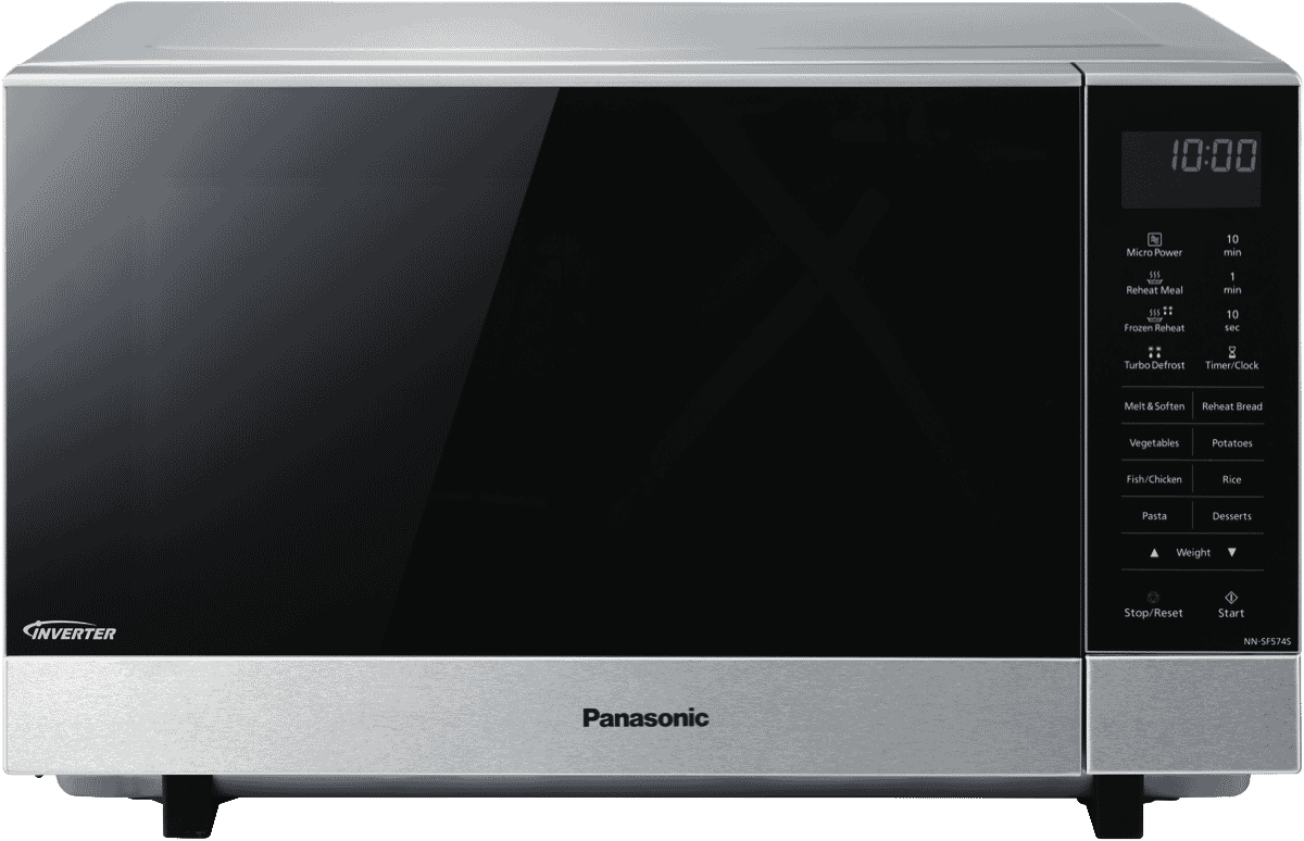 Panasonic NNSF574SQPQ 27L 1000W Stainless Steel Inverter Microwave at