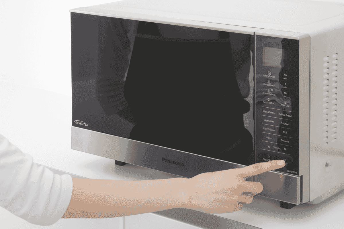 Panasonic NNSF574SQPQ 27L Flatbed Inverter Microwave Stainless Steel at The Good Guys