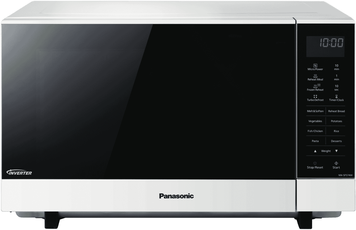 Panasonic NNSF564WQPQ 27L Flatbed Inverter Microwave White at The Good