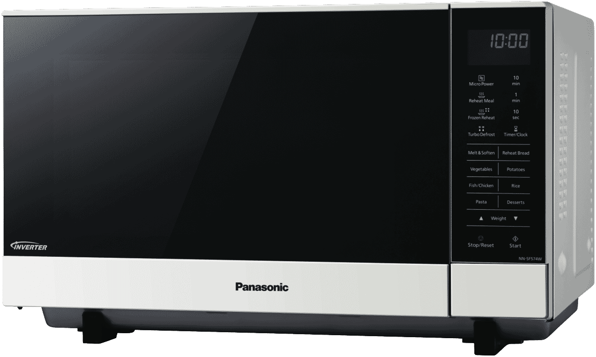 Panasonic NN-SF564WQPQ 27L Flatbed Inverter Microwave White at The Good