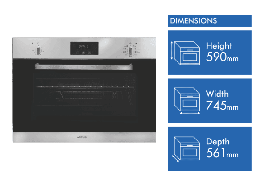 ARTUSI AO750X 75cm Electric Oven Stainless Steel at The Good Guys