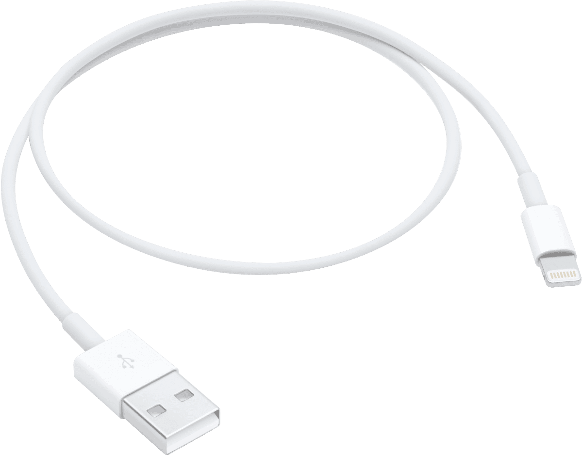 Apple Lightning to USB Cable in White (0.5 m)