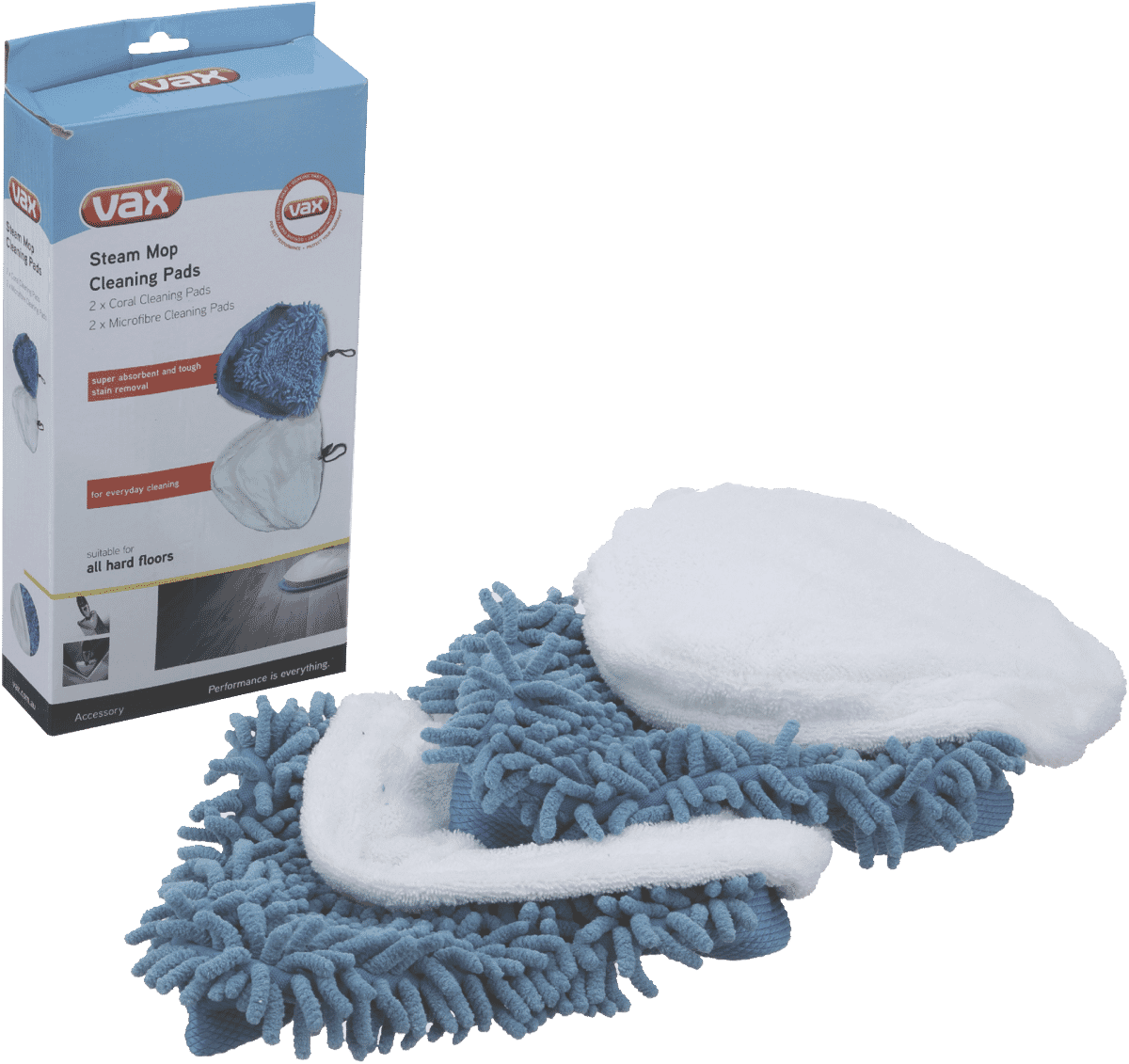 2 x Vax S3S-U Hard Floor Ultimate Steam Mop Coral Compatible Cleaning Pads 