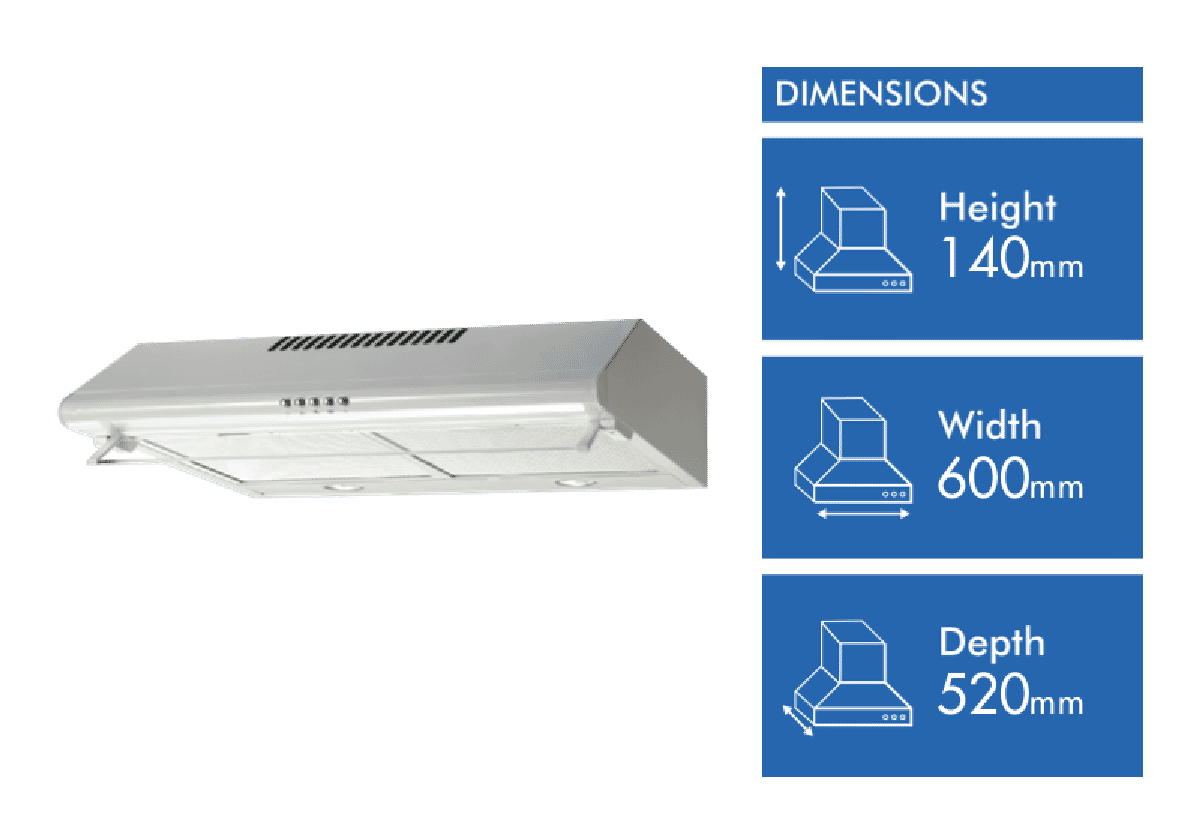 Emilia 60cm Fixed Rangehood