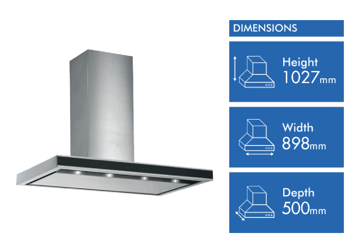 Schweigen 90cm Silent Canopy Rangehood