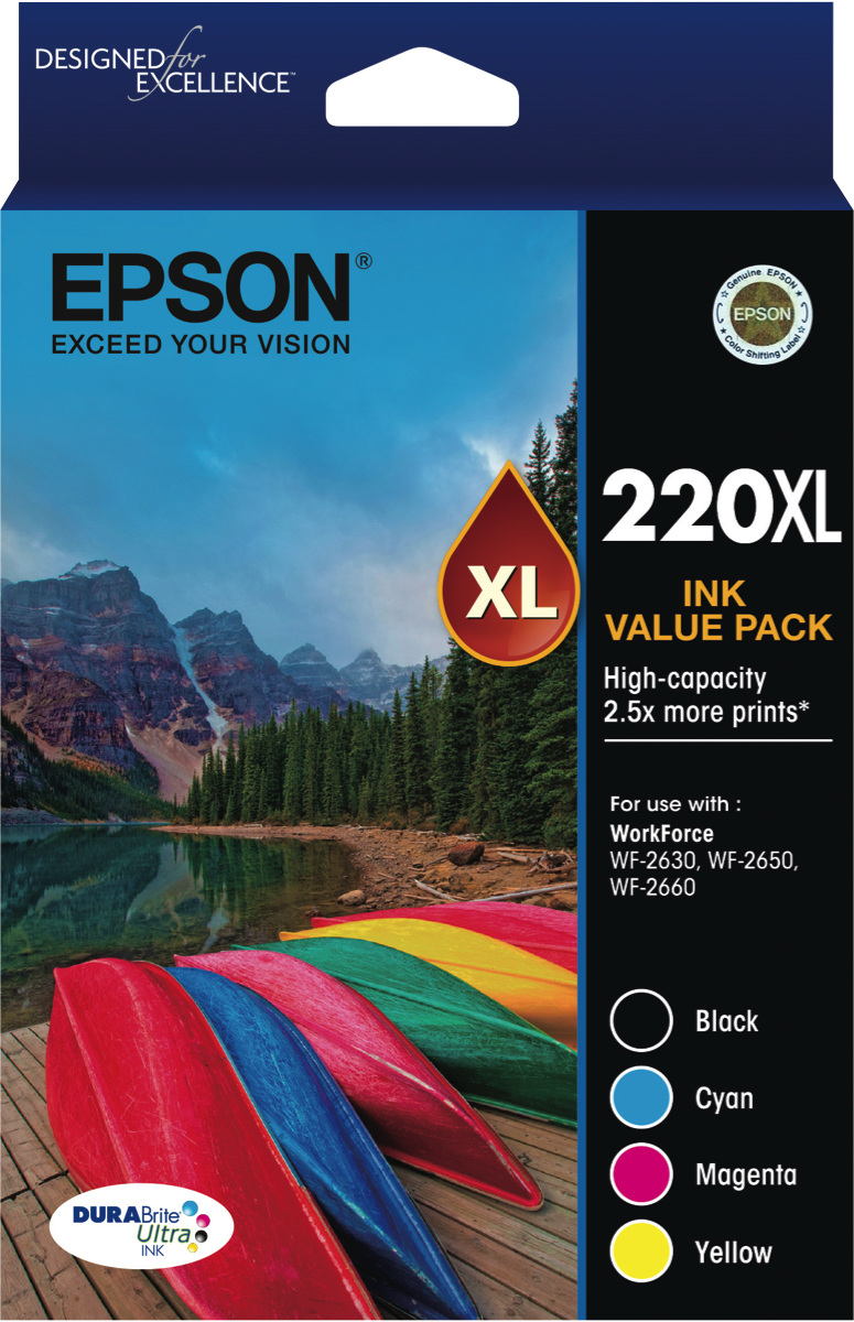 Epson T294692 220 High Capacity Durabrite Ultra 4 Ink Value Pack At The Good Guys 0036