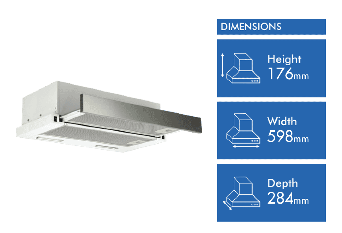 Emilia 60cm Slideout Rangehood