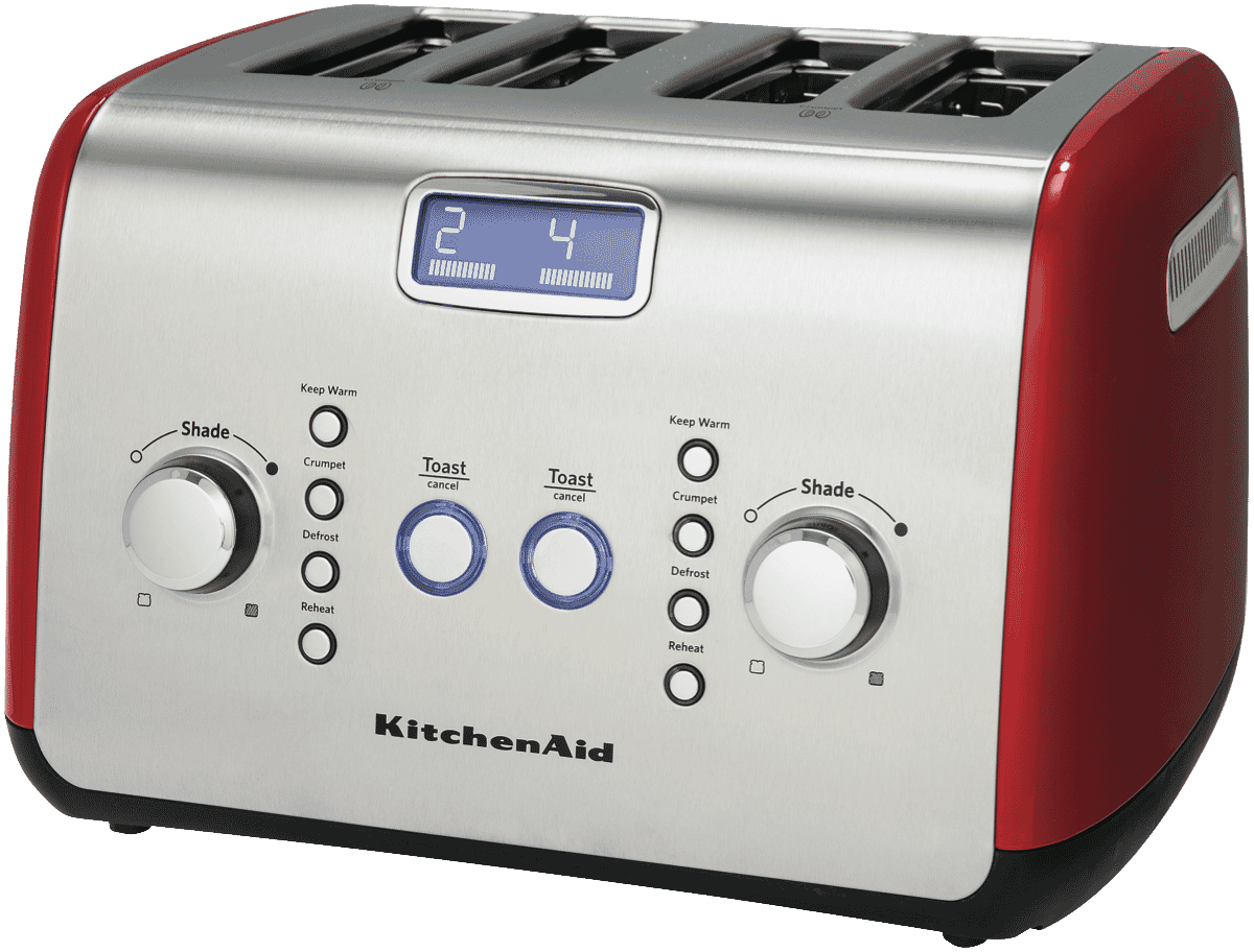 KitchenAid 5AKMT423ER Artisan 4 Slice Toaster - Empire Red at The Good Guys